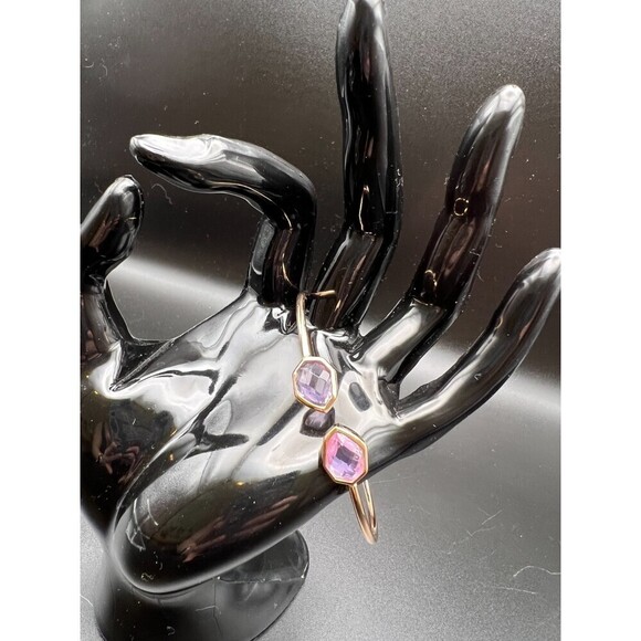 Cuff Bracelet with Purple Stones - Picture 4 of 5